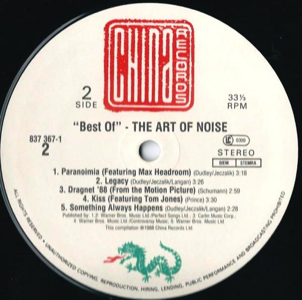 The Art Of Noise - The Best Of The Art Of Noise | China Records (837 367-1) - 4 The Art Of Noise - The Best Of The Art Of Noise | China Records (837 367-1) - 4
