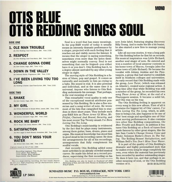Otis Redding - Otis Blue / Otis Redding Sings Soul LP - MONO EDITION | Volt (LP 5064) - 2