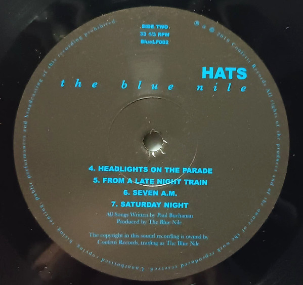 The Blue Nile - Hats | Confetti Records (BlueLP002) - 4 The Blue Nile - Hats | Confetti Records (BlueLP002) - 4