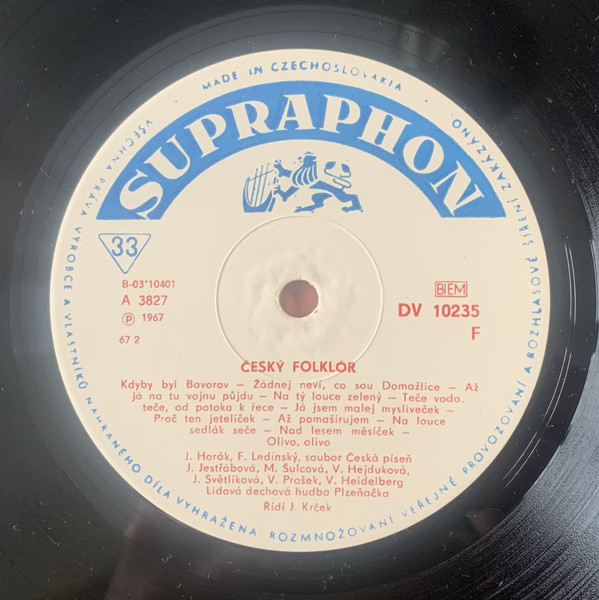 Various - Bohemian Folk Songs | Supraphon (SUA 12756) - 3