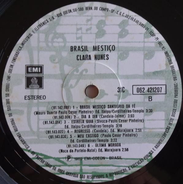 Clara Nunes - Brasil Mestiço | Odeon (31C 062 421207) - 4