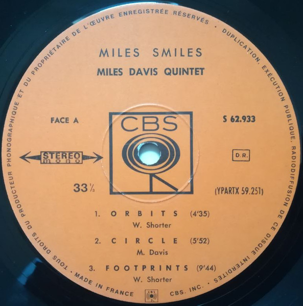 The Miles Davis Quintet - Miles Smiles | CBS (S 62 933) - 3 The Miles Davis Quintet - Miles Smiles | CBS (S 62 933) - 3