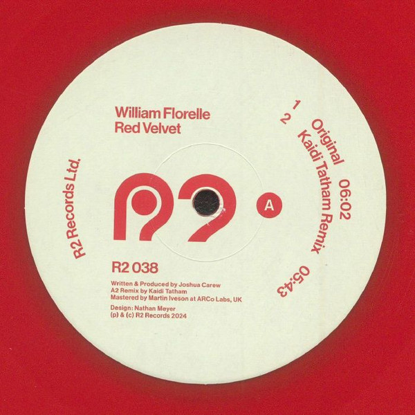 William Florelle - Red Velvet | R2 Records (R2 038) - main William Florelle - Red Velvet | R2 Records (R2 038) - main