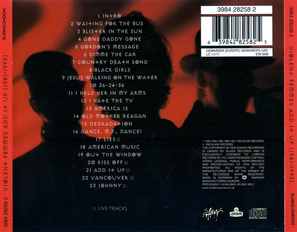Violent Femmes - Add It Up (1981-1993) | Slash (3984 28258 2) - 2