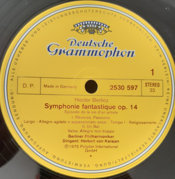Hector Berlioz - Berliner Philharmoniker · Herbert von Karajan - Symphonie Fantastique | Deutsche Grammophon (2530 597) - 3