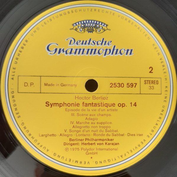 Hector Berlioz - Berliner Philharmoniker · Herbert von Karajan - Symphonie Fantastique | Deutsche Grammophon (2530 597) - 4