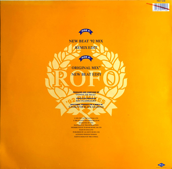 Rofo - Rofo's Theme ('92 Remixes) | PWL Continental (PWLT 236) - 2