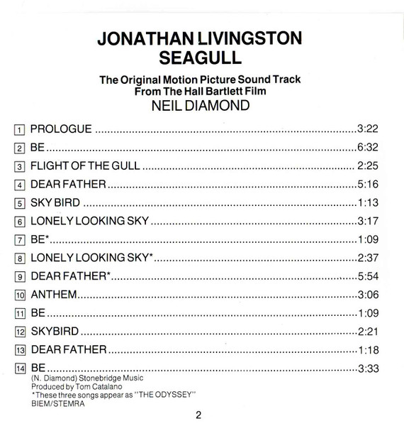 Neil Diamond - Jonathan Livingstone Seagull (Original motion picture soundtrack) | Columbia (COL 467607 2) - 4