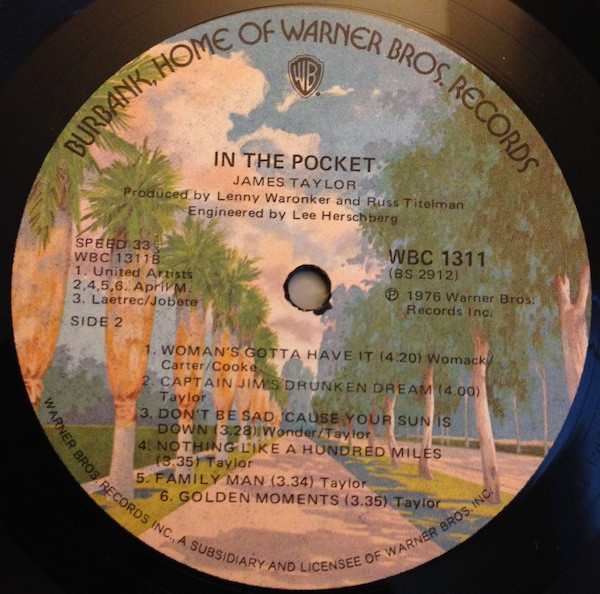 James Taylor - In The Pocket | Warner Bros. Records (WBC 1311) - 4