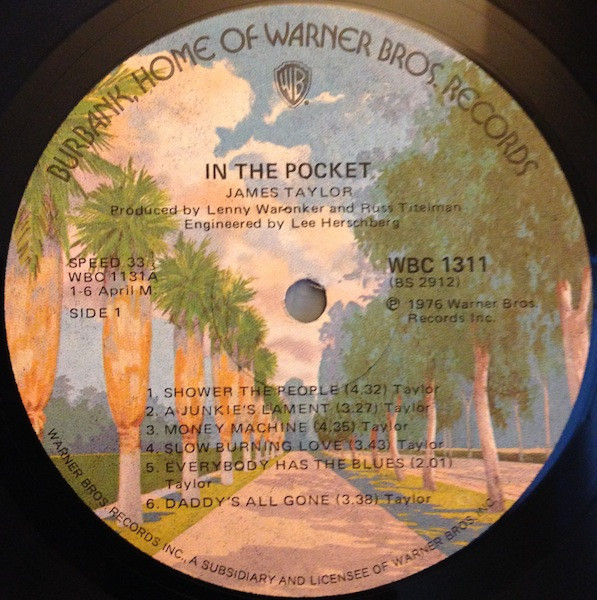 James Taylor - In The Pocket | Warner Bros. Records (WBC 1311) - 3