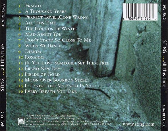 Sting - ...All This Time | A&M Records (493 156-2) - 2 Sting - ...All This Time | A&M Records (493 156-2) - 2