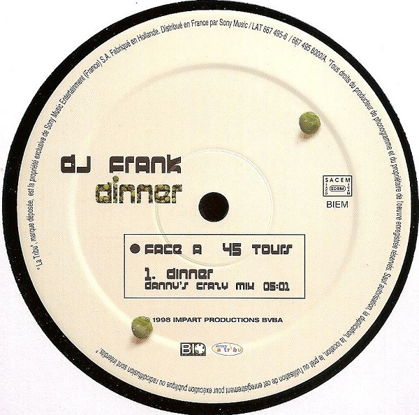 DJ F.R.A.N.K. - Dinner | La Tribu (LAT 667495-6) - 2