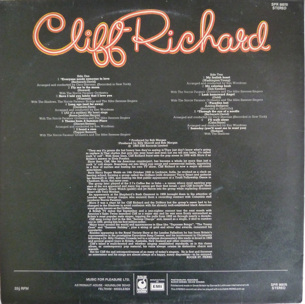 Cliff Richard - Everyone Needs Someone To Love | Sounds Superb (SPR 90070) - 2 Cliff Richard - Everyone Needs Someone To Love | Sounds Superb (SPR 90070) - 2