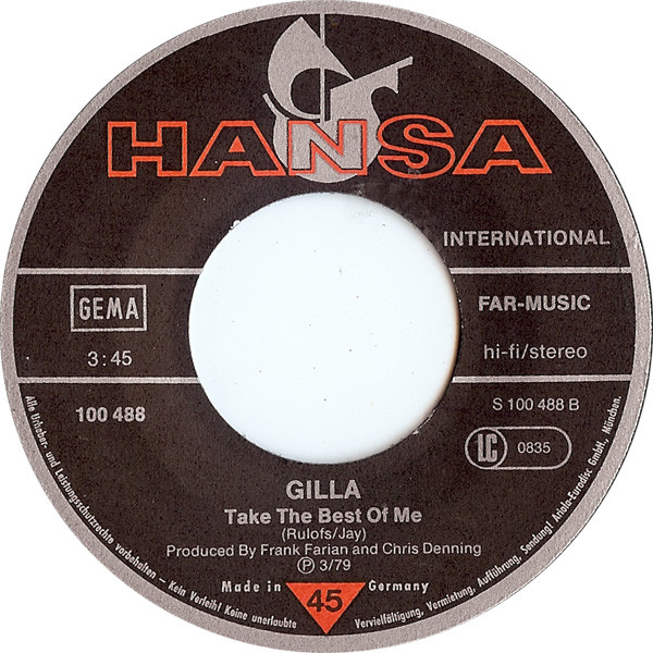 Gilla - We Gotta Get Out Of This Place | Hansa International (100 488) - 4 Gilla - We Gotta Get Out Of This Place | Hansa International (100 488) - 4