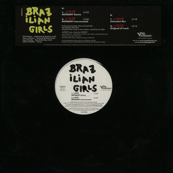 Brazilian Girls - Jique | Verve Forecast (BGPROMOV1) - main