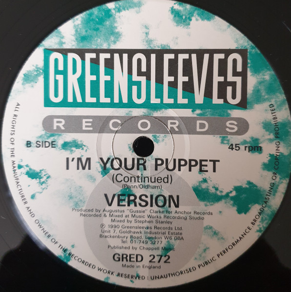 Sanchez & Cynthia Schloss - I'm Your Puppet | Greensleeves Records (GRED 272) - 2