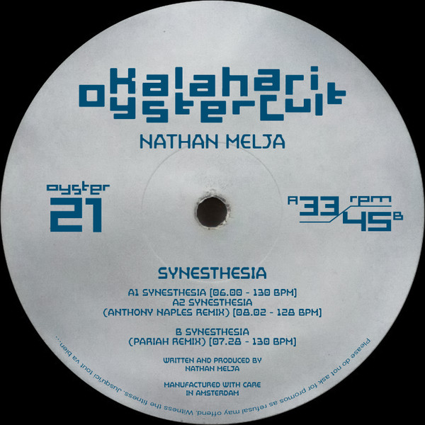 Nathan Melja - Synesthesia | Kalahari Oyster Cult (OYSTER21)