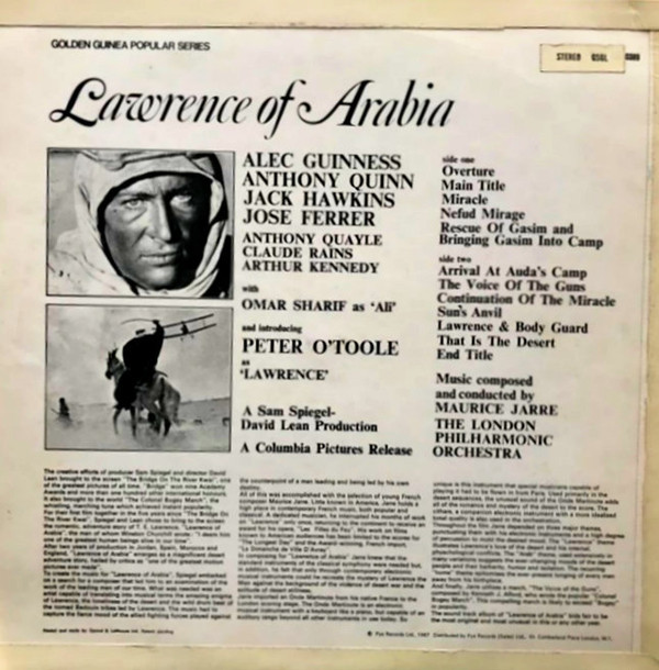 Maurice Jarre , London Philharmonic Orchestra - Lawrence Of Arabia—Original Soundtrack Recording | Pye Golden Guinea Records (GSGL 10389)