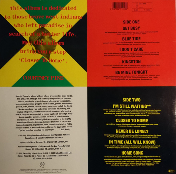 Courtney Pine - Closer To Home | Mango (211 010) - 2 Courtney Pine - Closer To Home | Mango (211 010) - 2