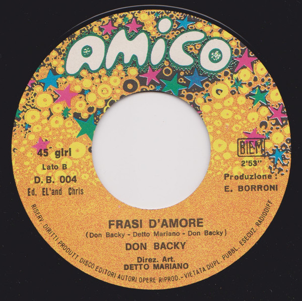 Don Backy - Frasi D'Amore | Amico (DB 004) - 3