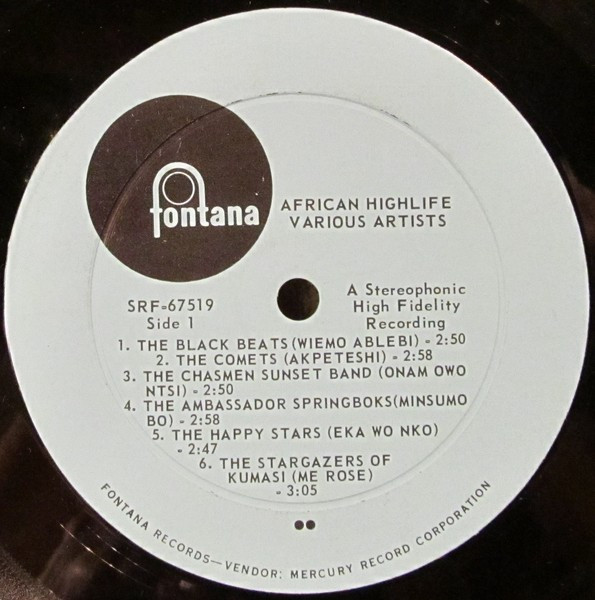 Various - African Highlife (Red Hot Rhythms Of Modern Africa Played By Top Native Orchestras) | Fontana (SRF 67519) - 3