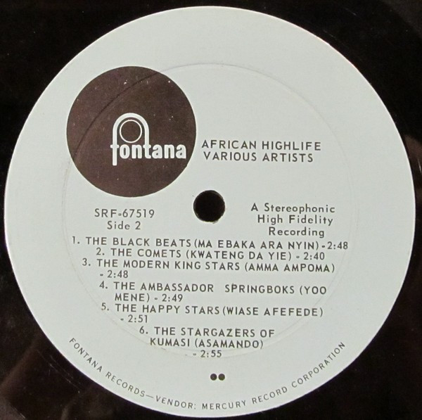 Various - African Highlife (Red Hot Rhythms Of Modern Africa Played By Top Native Orchestras) | Fontana (SRF 67519) - 4
