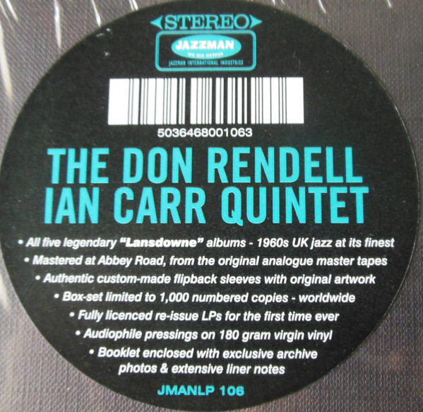 The Don Rendell / Ian Carr Quintet - The Complete Lansdowne Recordings 1965 - 1969 | Jazzman (JMANLP 106) - 2