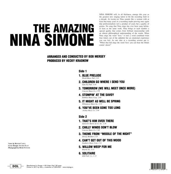 Nina Simone - The Amazing Nina Simone | DOL (DOL890HG) - 2 Nina Simone - The Amazing Nina Simone | DOL (DOL890HG) - 2