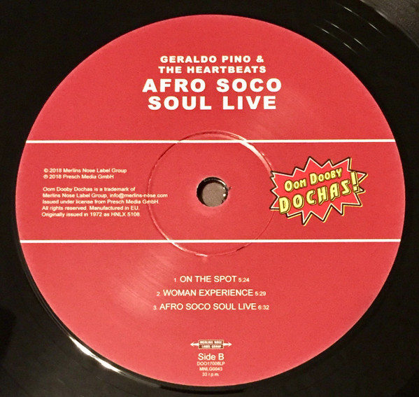 Geraldo Pino & The Heartbeats - Afro Soco Soul Live | Oom Dooby Dochas (DOO17008) - 3 Geraldo Pino & The Heartbeats - Afro Soco Soul Live | Oom Dooby Dochas (DOO17008) - 3