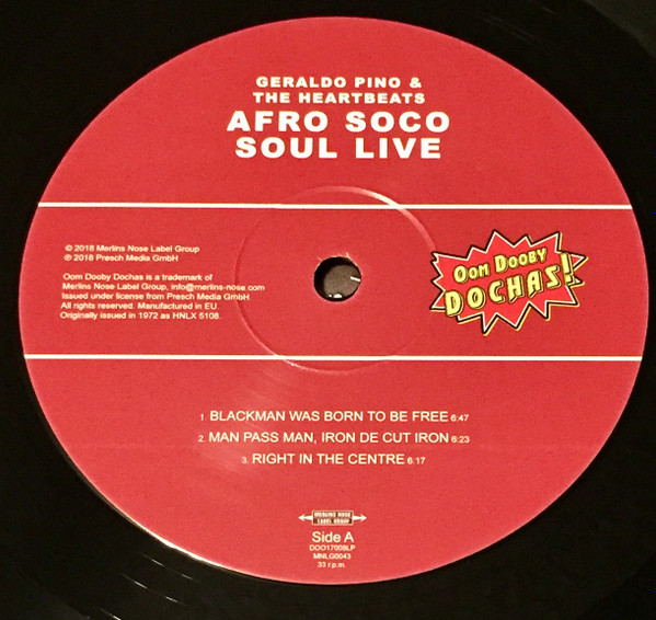 Geraldo Pino & The Heartbeats - Afro Soco Soul Live | Oom Dooby Dochas (DOO17008) - 4 Geraldo Pino & The Heartbeats - Afro Soco Soul Live | Oom Dooby Dochas (DOO17008) - 4
