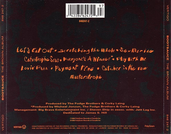 Bootsauce - The Brown Album | Vertigo (846 247-2) - 2