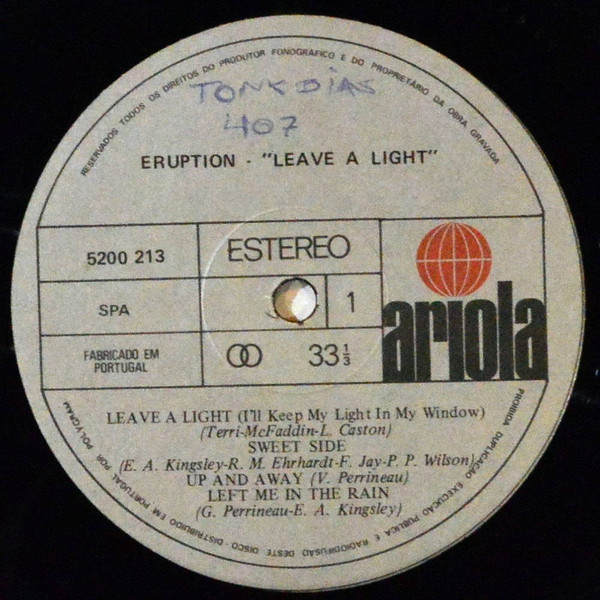 Eruption - Leave A Light | Ariola (5200 213) - main