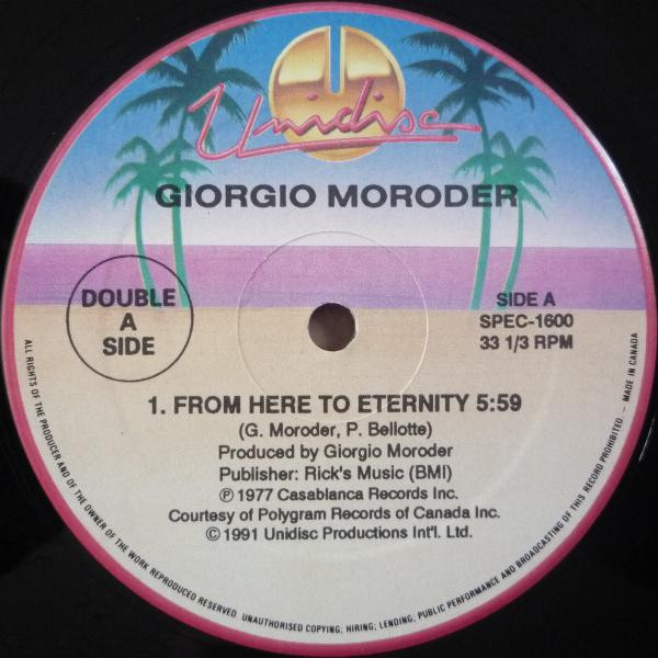 Giorgio Moroder / Patrick Cowley - From Here To Eternity / Invasion / Mind Warp | Unidisc (SPEC-1600) - 3
