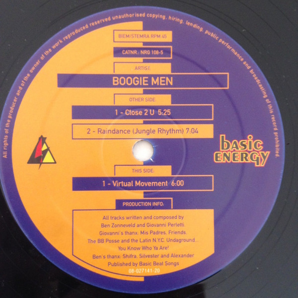 Boogie Men - Close 2 U | Basic Energy (NRG 108-5) - 2 Boogie Men - Close 2 U | Basic Energy (NRG 108-5) - 2