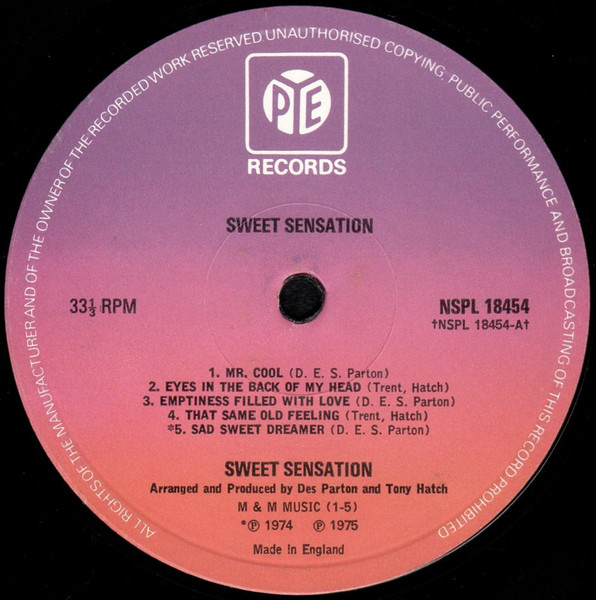 Sweet Sensation - Sweet Sensation | Pye Records (NSPL 18454) - 3 Sweet Sensation - Sweet Sensation | Pye Records (NSPL 18454) - 3