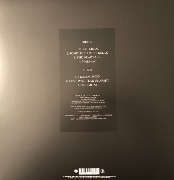 Peter Hook And The Light - Unknown Pleasures Tour 2012 Live In Leeds Volume Three LP | Let Them Eat Vinyl (LETV546LP) - 2 Peter Hook And The Light - Unknown Pleasures Tour 2012 Live In Leeds Volume Three LP | Let Them Eat Vinyl (LETV546LP) - 2