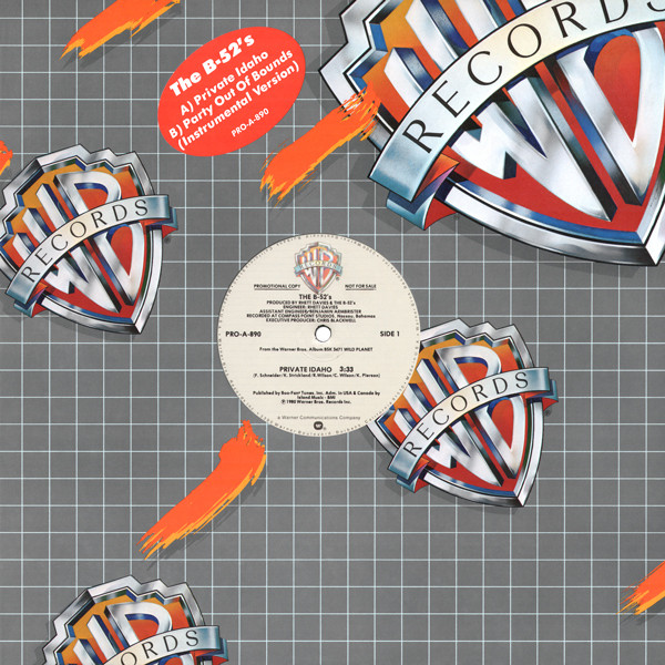 The B-52's - Private Idaho | Warner Bros. Records (PRO-A-890)