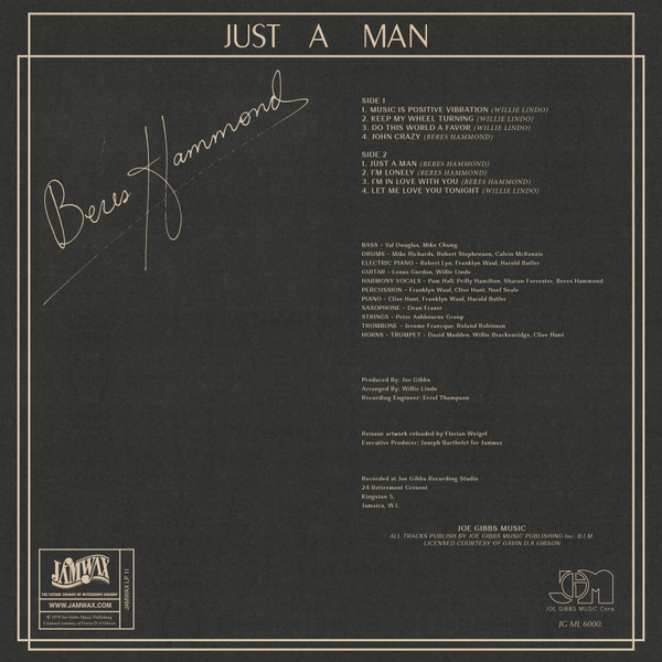 Beres Hammond - Just A Man | Joe Gibbs Music (JG ML 6000) - 4 Beres Hammond - Just A Man | Joe Gibbs Music (JG ML 6000) - 4