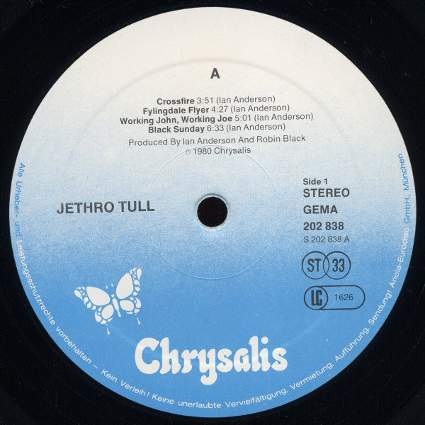 Jethro Tull - A | Chrysalis (202 838-320) - 3