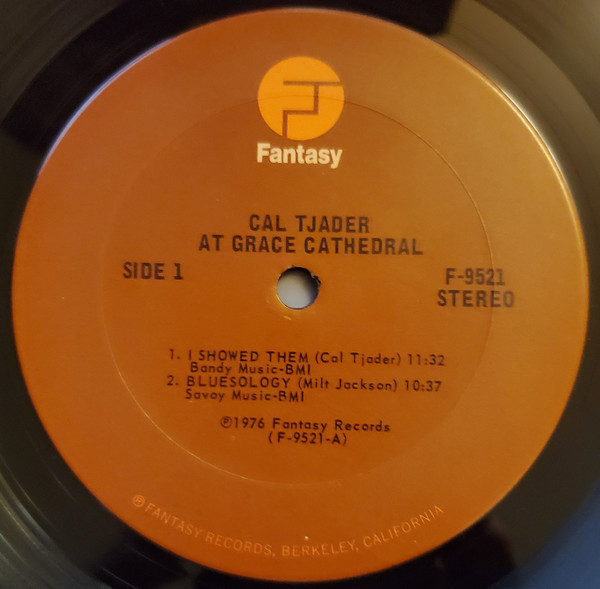 Cal Tjader - At Grace Cathedral | Fantasy (F-9521) - 3 Cal Tjader - At Grace Cathedral | Fantasy (F-9521) - 3
