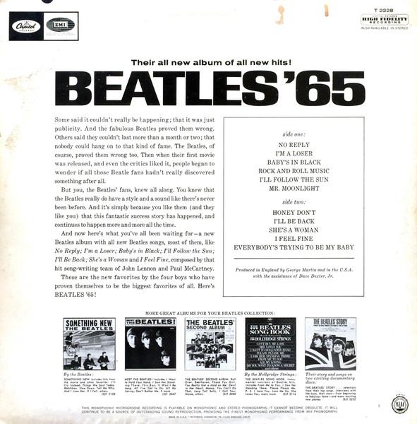The Beatles - Beatles '65 | Capitol Records (T 2228) - 2 The Beatles - Beatles '65 | Capitol Records (T 2228) - 2