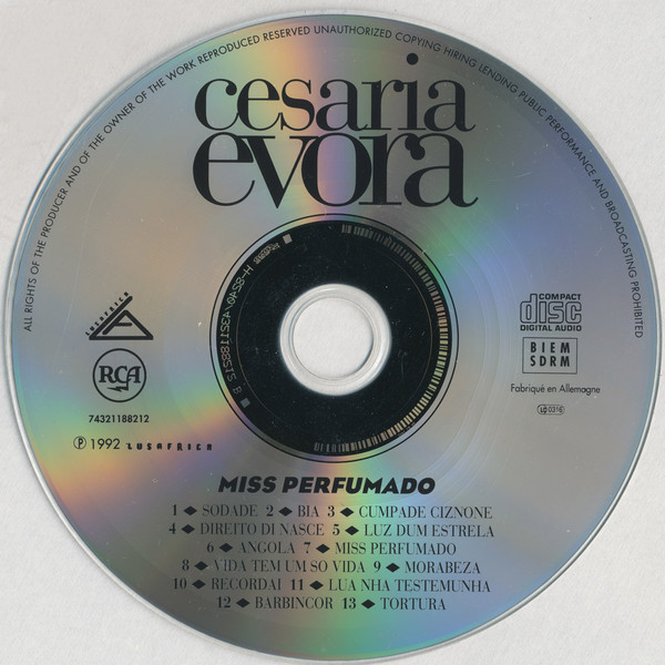 Cesaria Evora - Miss Perfumado | Lusafrica (74321188212)