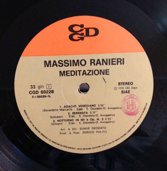 Massimo Ranieri - Meditazione | CGD (CGD 69228) - 4
