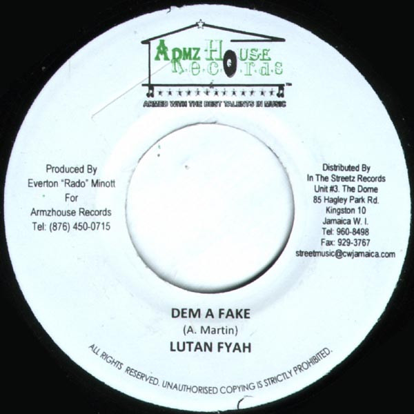 Lutan Fyah - Dem A Fake | Armz House Records (none)