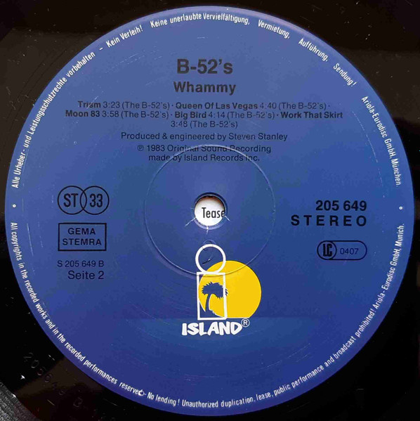 The B-52's - Whammy! | Island Records (205 649) - 4 The B-52's - Whammy! | Island Records (205 649) - 4