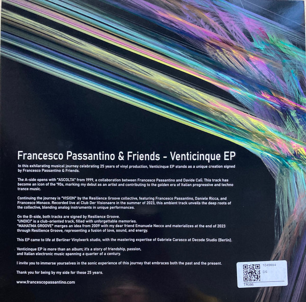 Francesco Passantino , Davide Cali , Resilience Groove - Venticinque EP | Tractorecords (TR086) - 2