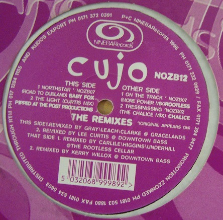 Cujo - The Remixes | NINEBARecords (NOZB12) - 2