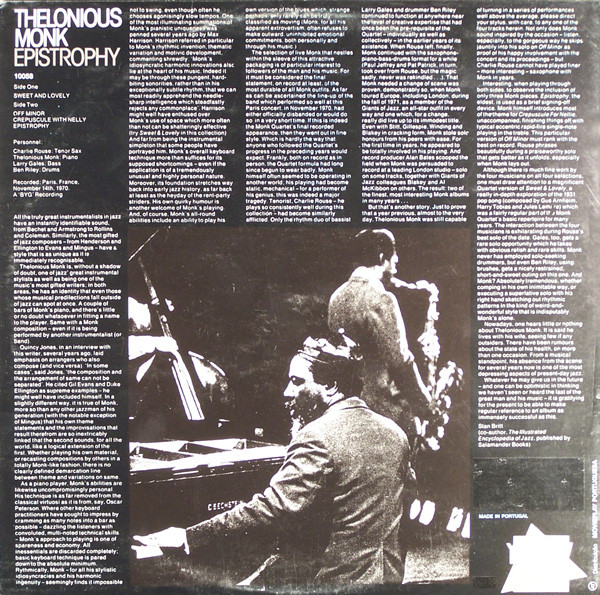 Thelonious Monk - Epistrophy | Yes To Jazz (10058) - 2